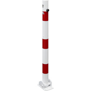 Poste de barreira, Ø 60 mm, branco/vermelho