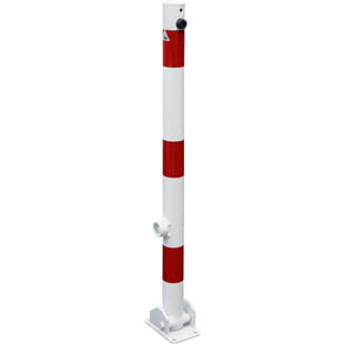 Poste de barreira, Ø 60 mm, branco/vermelho