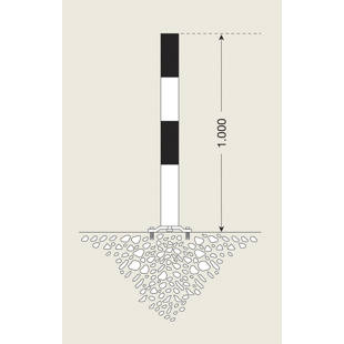 Poste de barreira em aço