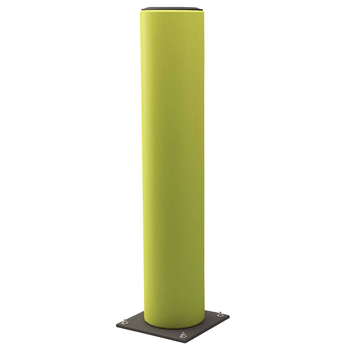 a.m.p.e.r.e – Poste de proteção contra colisão, plástico, amarelo, altura 900 mm, com placa de solo