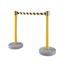 poste amarillo, cinta amarilla / negra