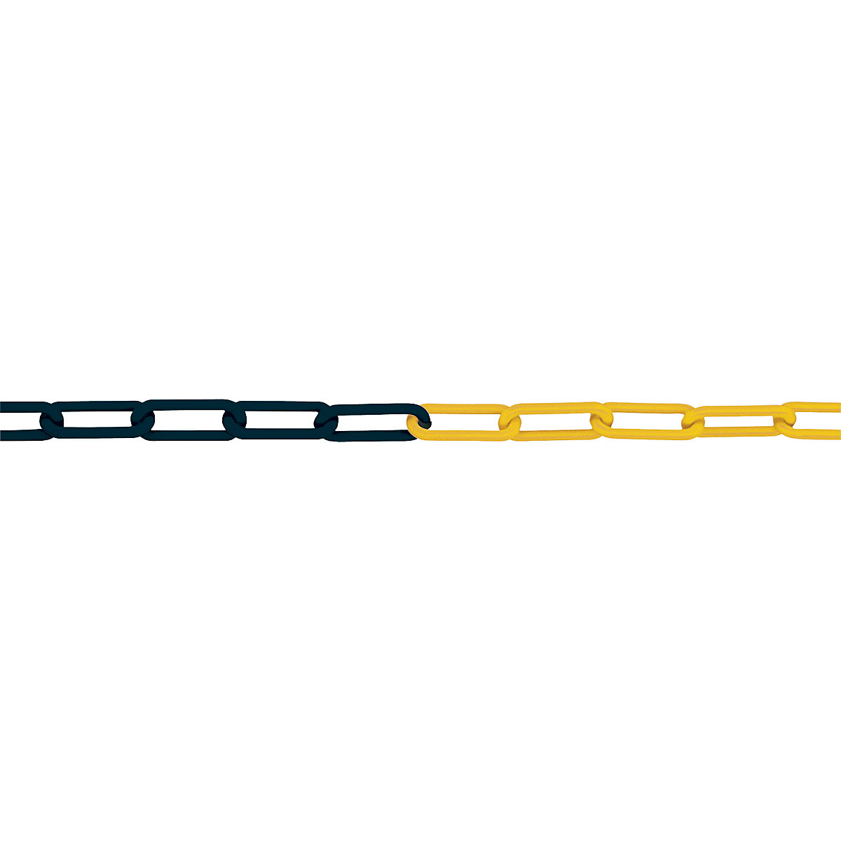 Cadena de eslabones de PE, grosor de los eslabones 6 mm, longitud de la unión 10 m, negro-amarillo-2