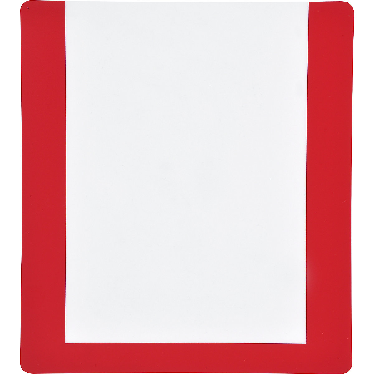 Bolsa para marcaje de suelos, con tiras adhesivas, UE 10 unid., DIN A4, marco rojo