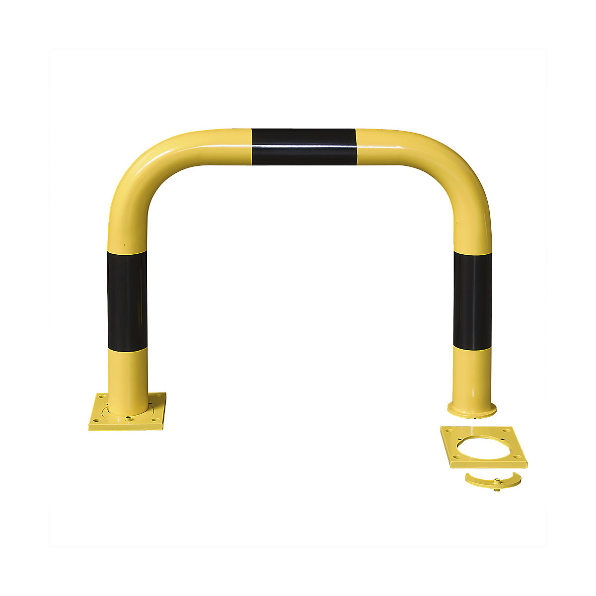 Arco de protección, desmontable, negro/amarillo, H x A 600 x 750 mm