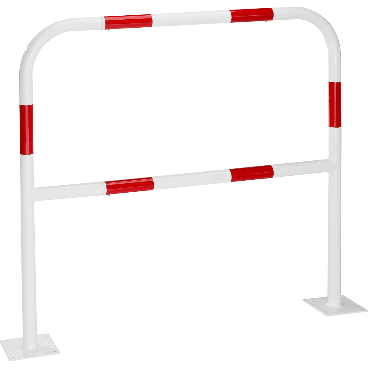Arco de seguridad para zonas peligrosas, para atornillar, rojo / blanco, anchura 1000 mm-13