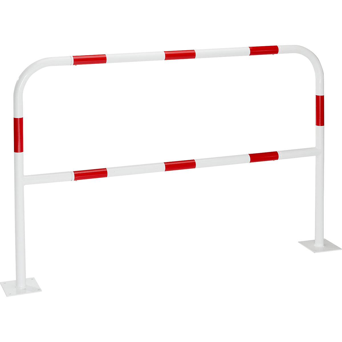 Arco de seguridad para zonas peligrosas, para atornillar, rojo / blanco, anchura 1500 mm-8