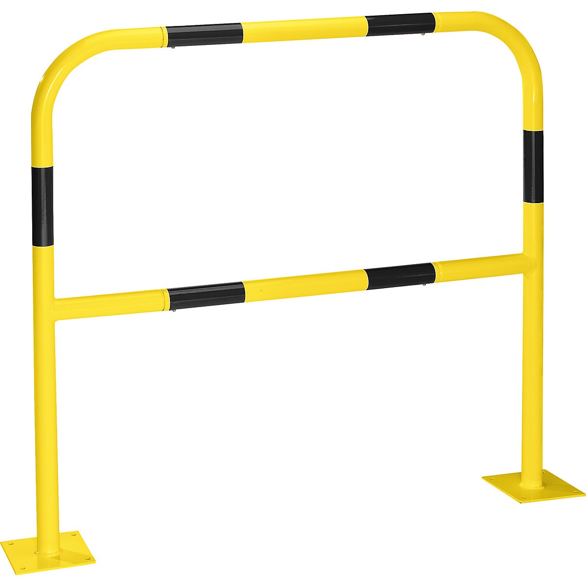 Arco de seguridad para zonas peligrosas, para atornillar, amarillo / negro, anchura 1000 mm-5