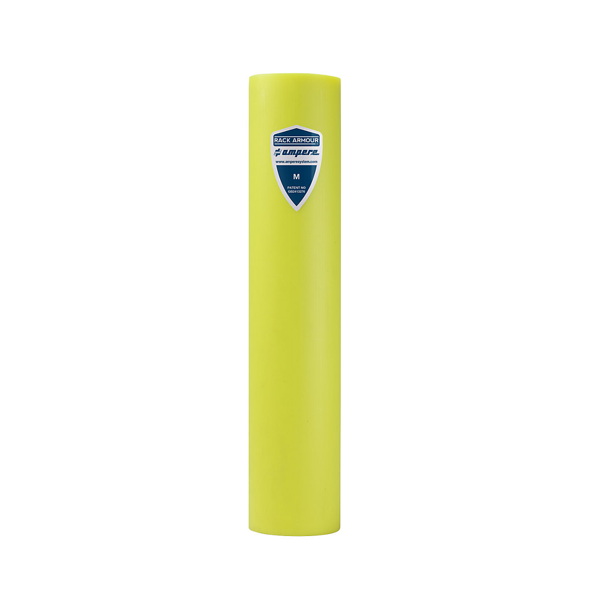 Protección antichoque para estanterías – Ampere, de plástico amarillo, anchura del poste de estantería 88 – 100 mm-15