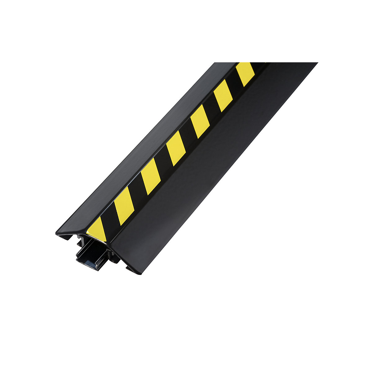 Canal para cable de aluminio, L x A x H 1500 x 80 x 20 mm, negro / amarillo, UE 1 unid.-4