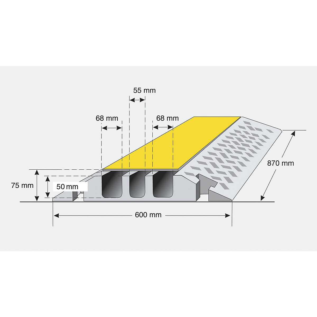 Canaleta para cables, altura 75 mm (Imagen del producto 2)-1