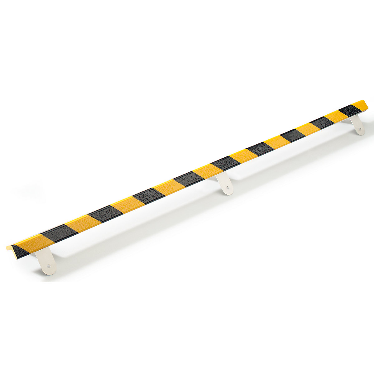 Protección de esquinas Knuffi® con carril de montaje – SHG, tipo E, pieza de 1 m, negro y amarillo-9