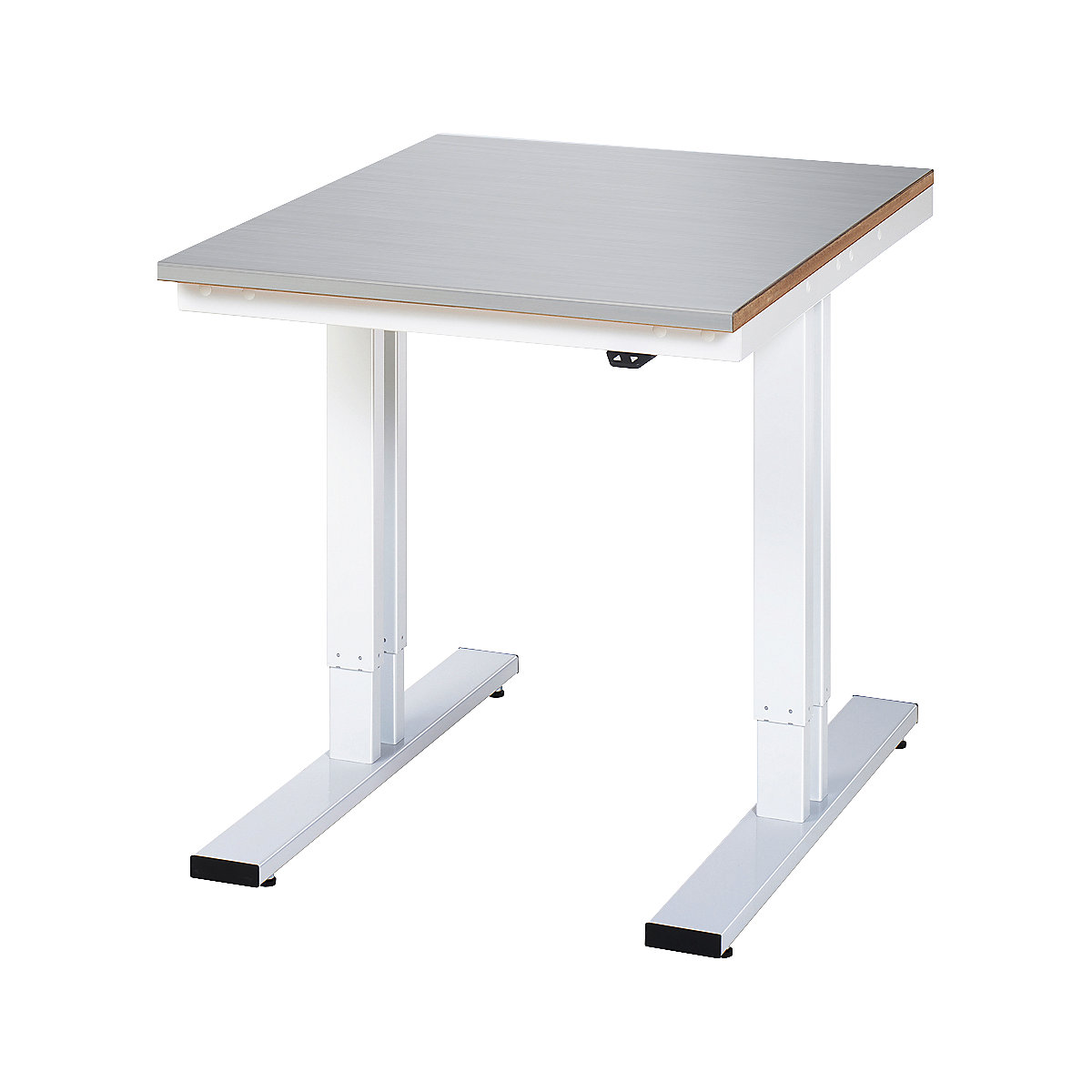 Delovna miza, električno nastavljiva po višini – RAU, obloga iz nerjavnega jekla, nosilnost 300 kg, ŠxG 750 x 1000 mm-13