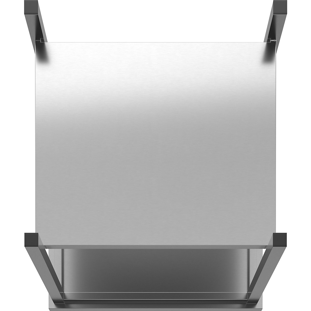 Delovna miza iz krom-nikljevega jekla – eurokraft basic (Slika izdelka 2)-1