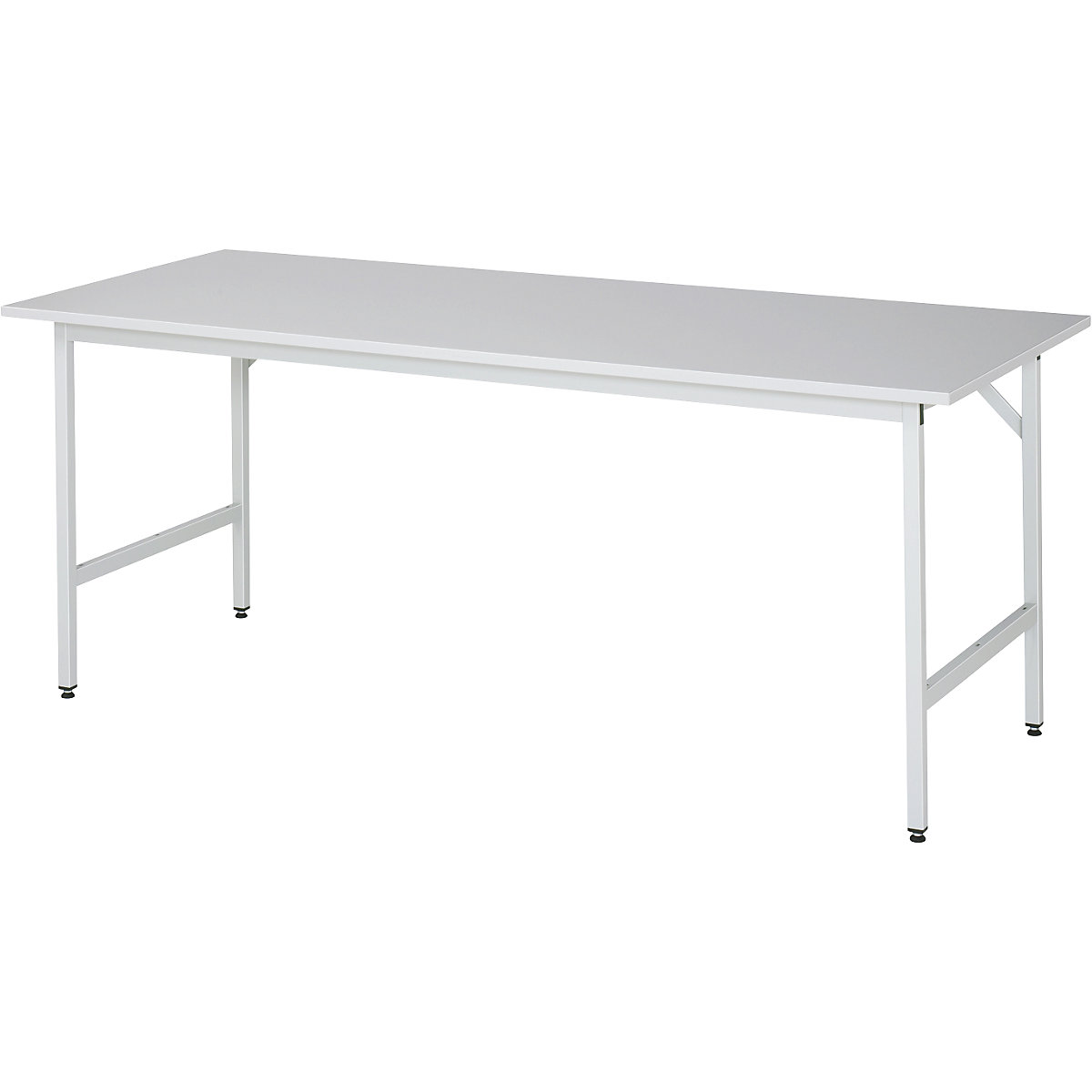Delovna miza, nastavljiva po višini – RAU, 800 – 850 mm, iverka z oblogo iz melaminske smole, ŠxG 2000 x 800 mm, svetlo siva-12