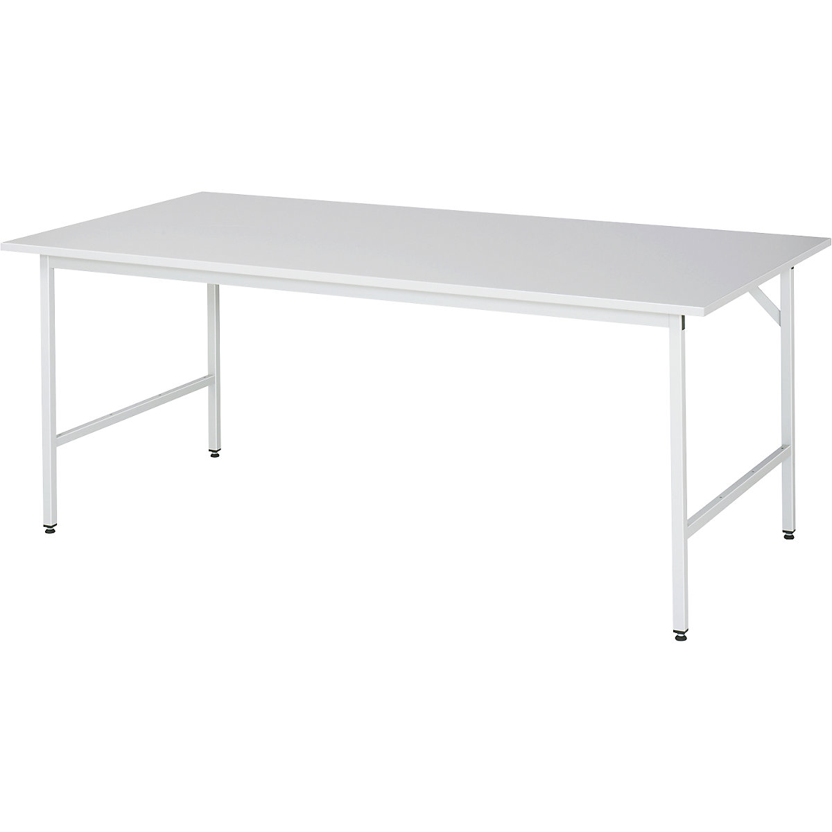 Delovna miza, nastavljiva po višini – RAU, 800 – 850 mm, iverka z oblogo iz melaminske smole, ŠxG 2000 x 1000 mm, svetlo siva-10