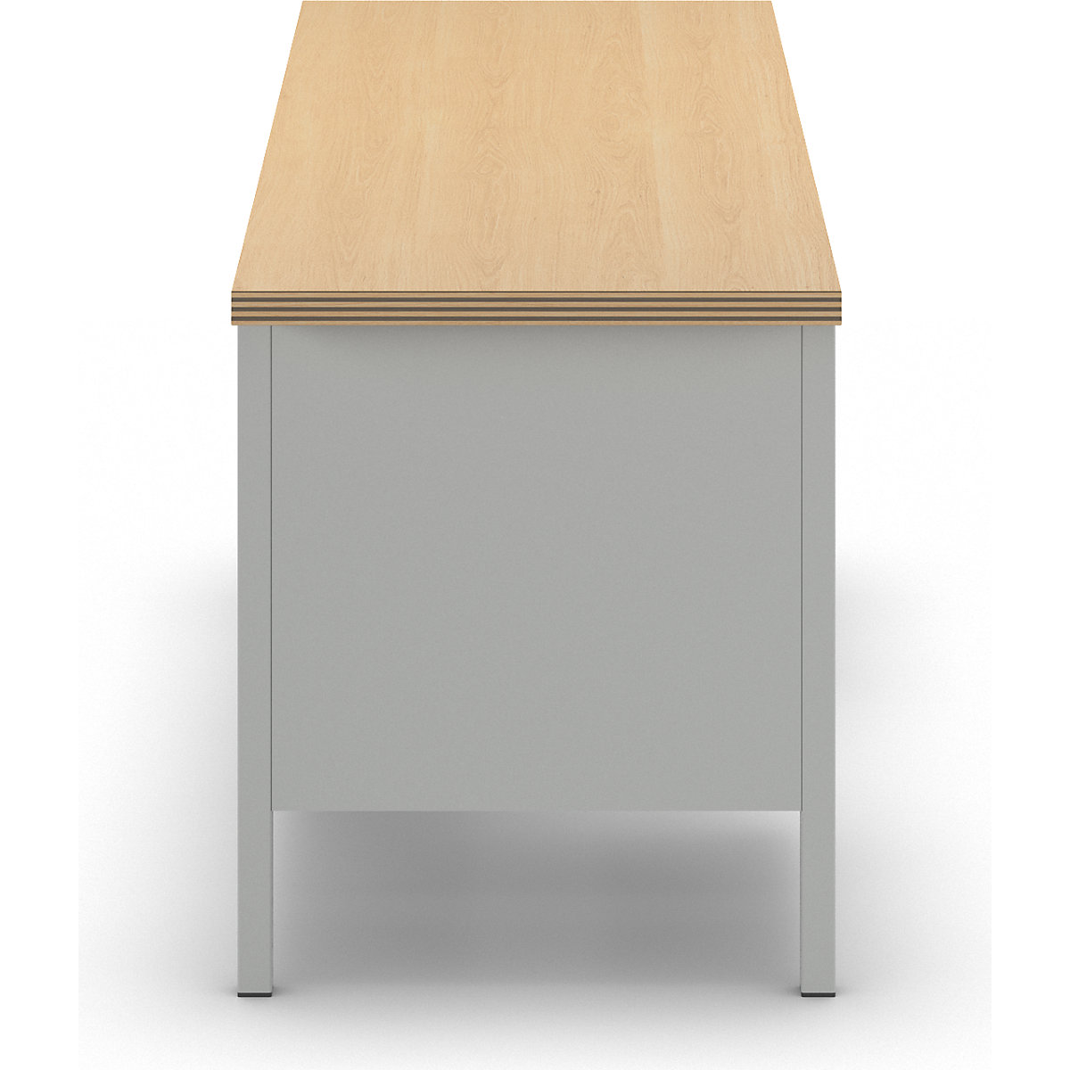 Delovna miza s ploščo multipleks, izvedba z ogrodjem – LISTA (Slika izdelka 2)-1