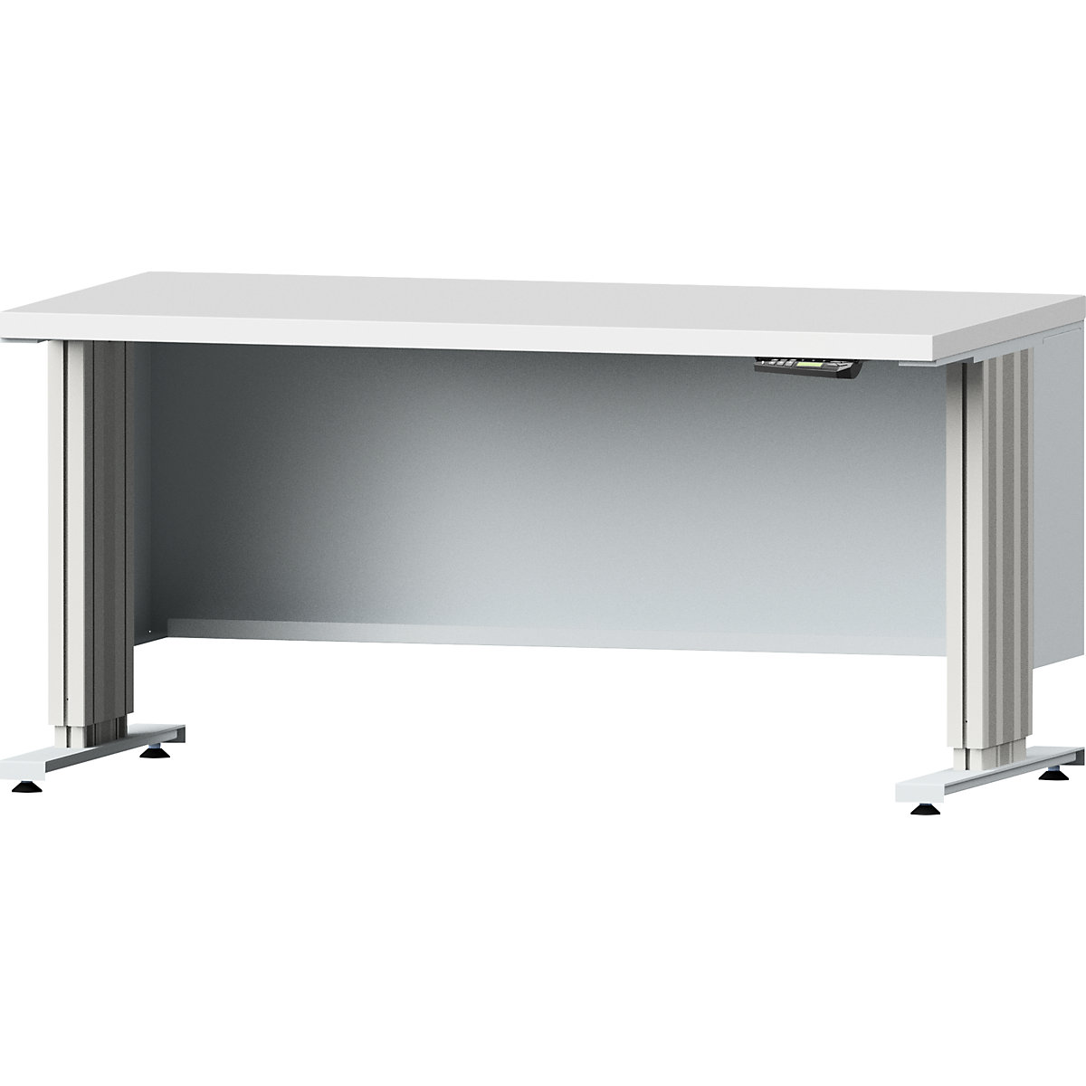 Delovna miza z električno nastavitvijo višine – ANKE, globina plošče 800 mm, plošča z oblogo iz umetne mase, širina 1500 mm-10