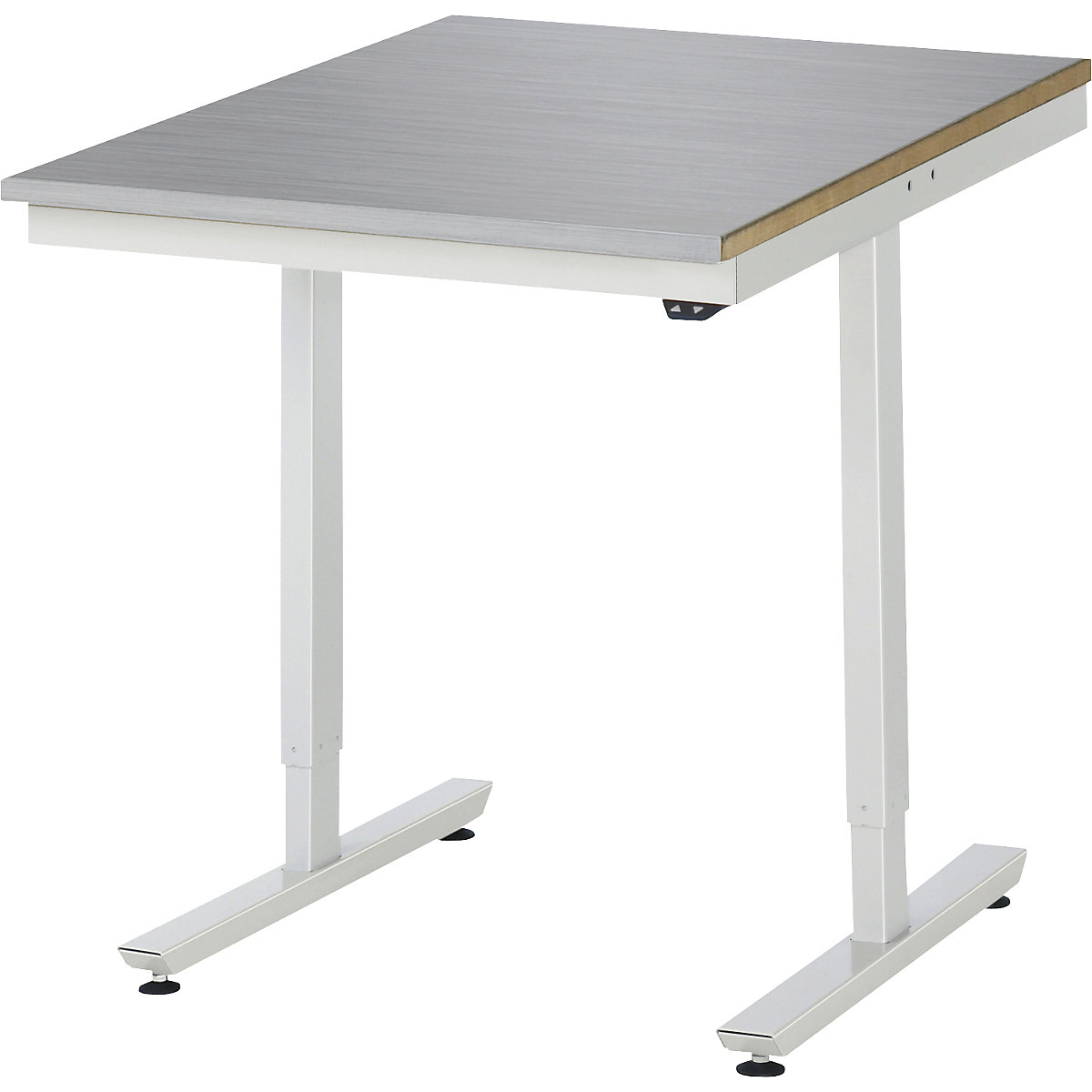 Delovna miza z električno nastavitvijo višine – RAU, obloga iz nerjavnega jekla, nosilnost 150 kg, ŠxG 750 x 1000 mm-14
