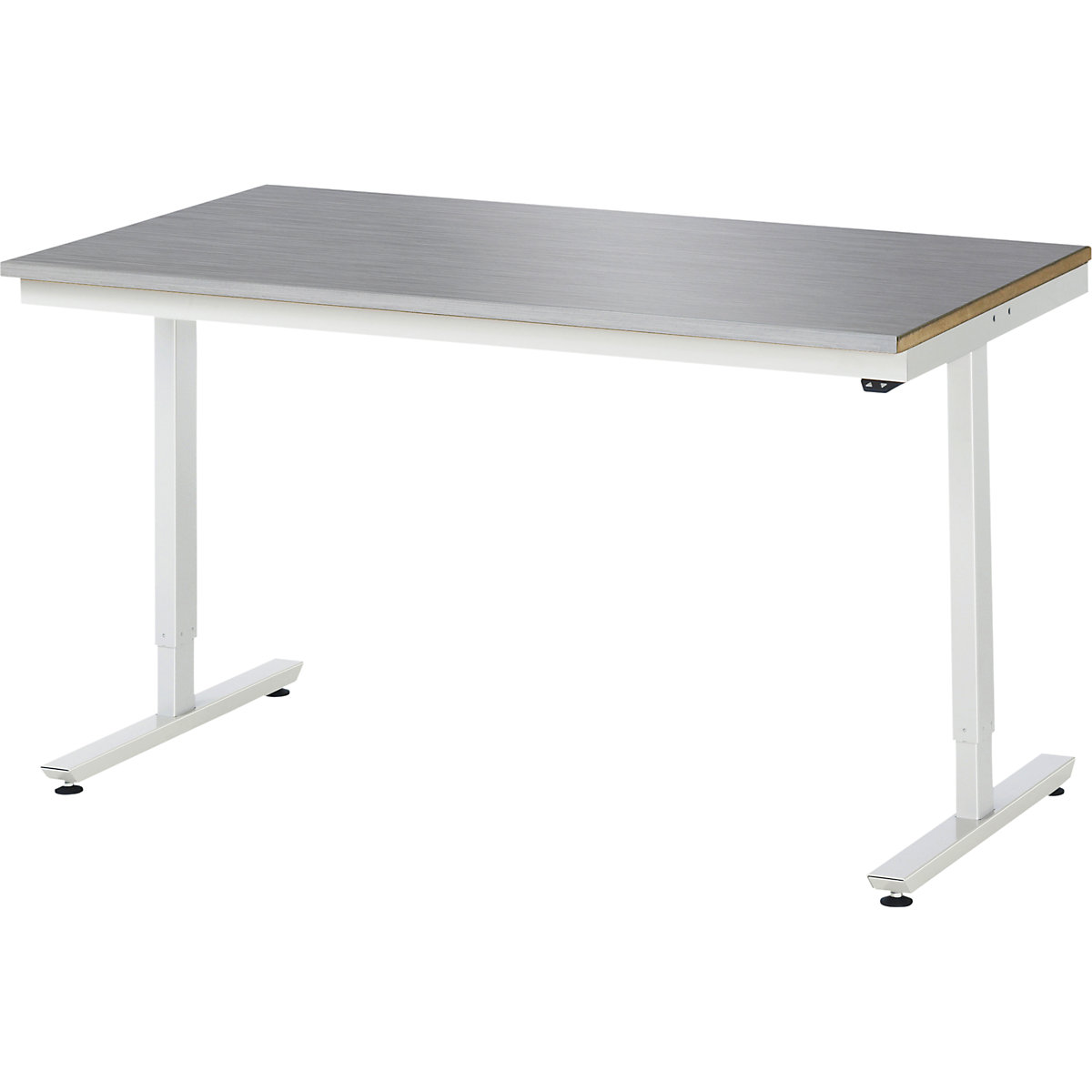Delovna miza z električno nastavitvijo višine – RAU, obloga iz nerjavnega jekla, nosilnost 150 kg, ŠxG 1500 x 800 mm-5