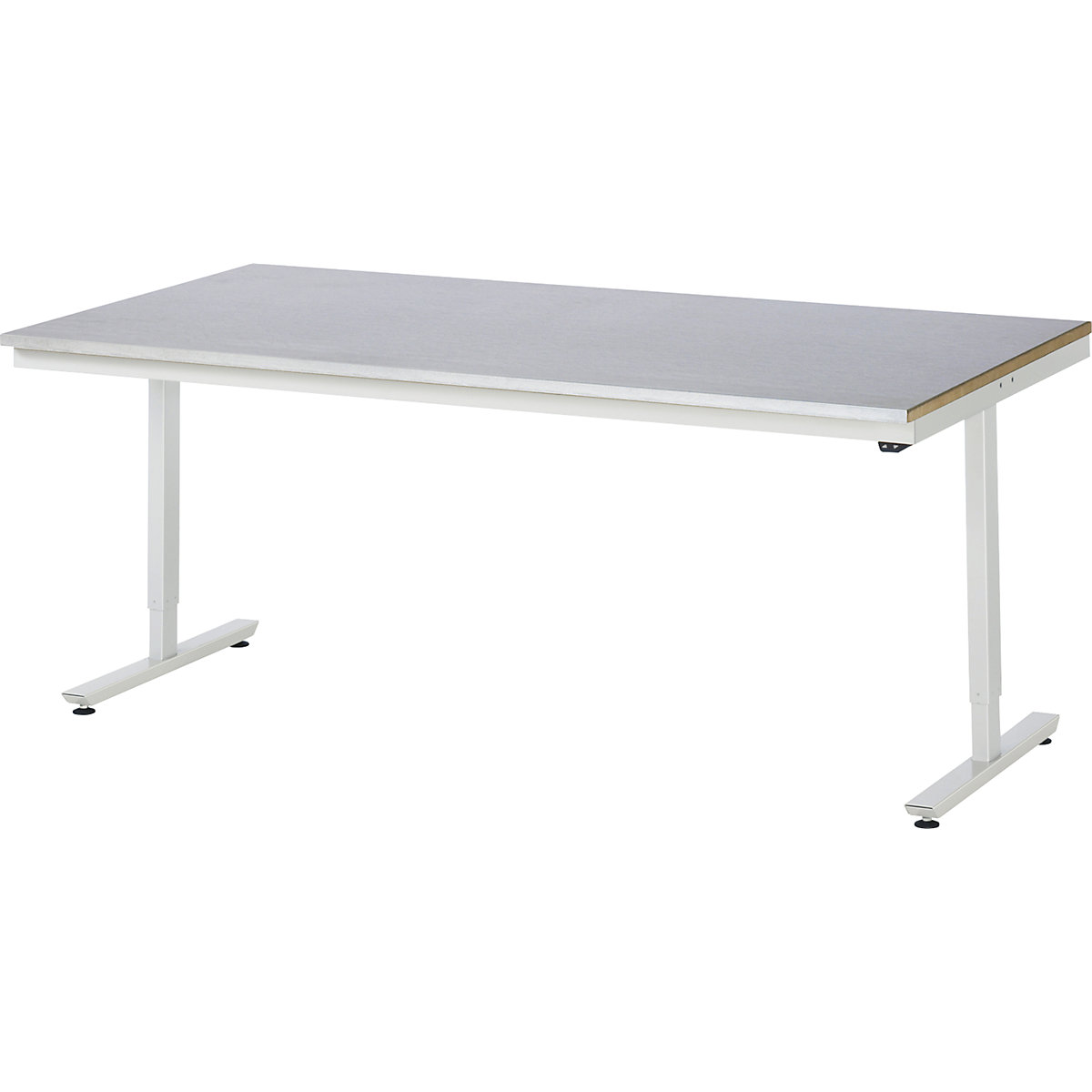 Delovna miza z električno nastavitvijo višine – RAU, jeklena obloga, nosilnost 150 kg, ŠxG 2000 x 1000 mm-6