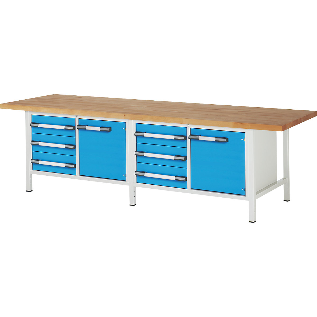 Delovna miza z ogrodjem serije 8000 – eurokraft pro (Slika izdelka 9)-8