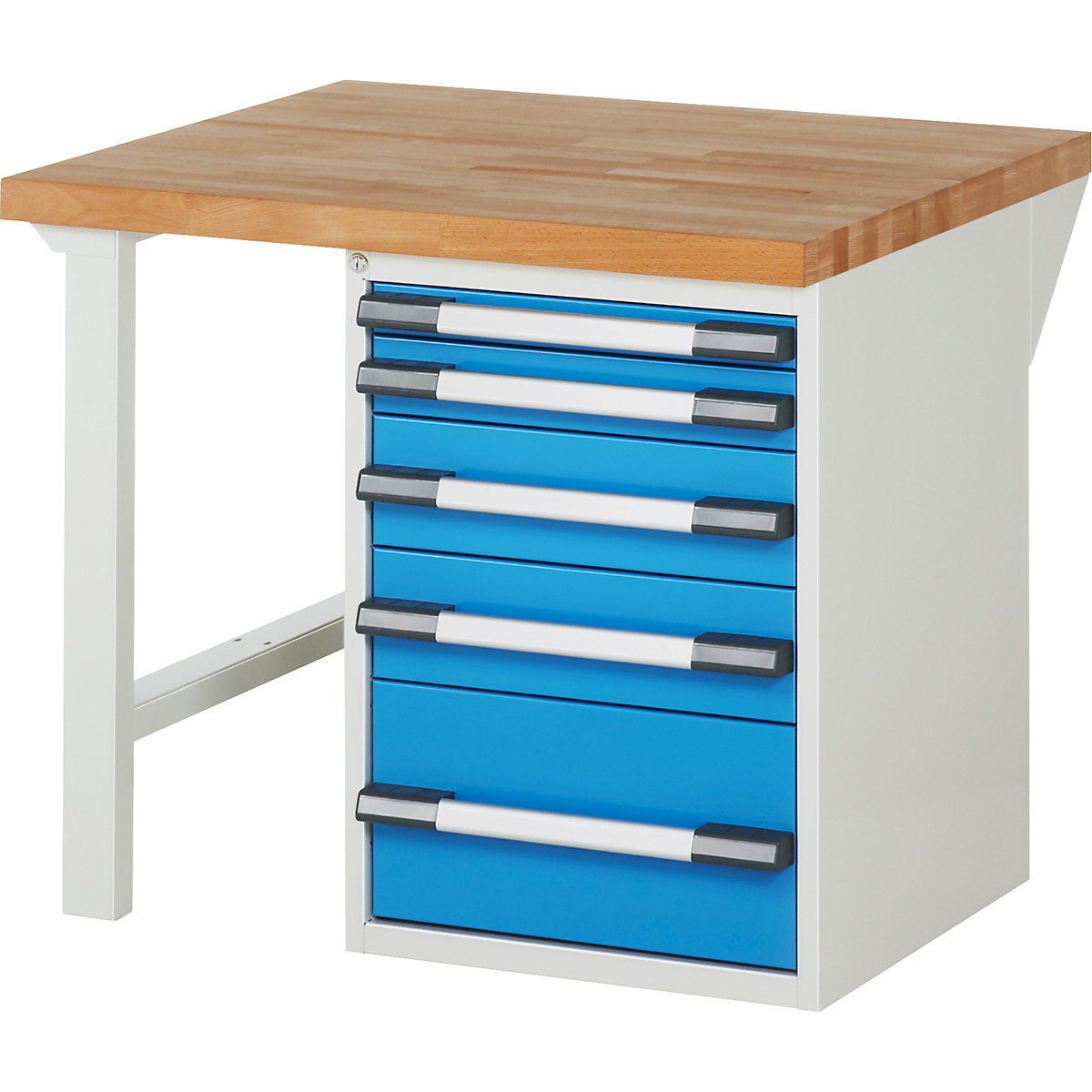 EUROKRAFTpro – Modulna delovna miza, 5 predalov, ŠxG 1000 x 900 mm