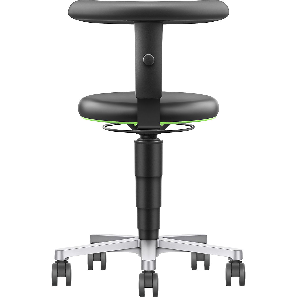 Pomičen laboratorijski stolček s prilagodljivo hrbtno oporo – bimos (Slika izdelka 2)-1