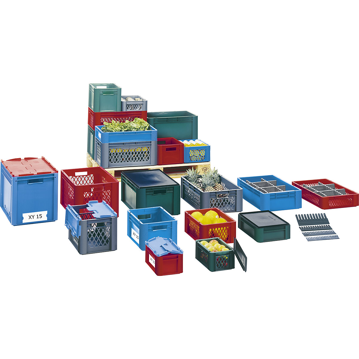 Navetă euro pentru obiecte grele, polipropilenă (Imagine produs 2)-1