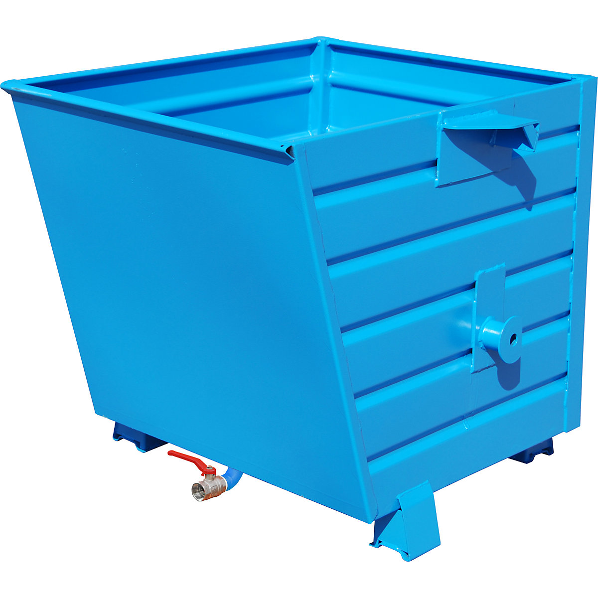 Container basculant și stivuibil pentru șpan BSL, cu bază din tablă perforată – eurokraft pro