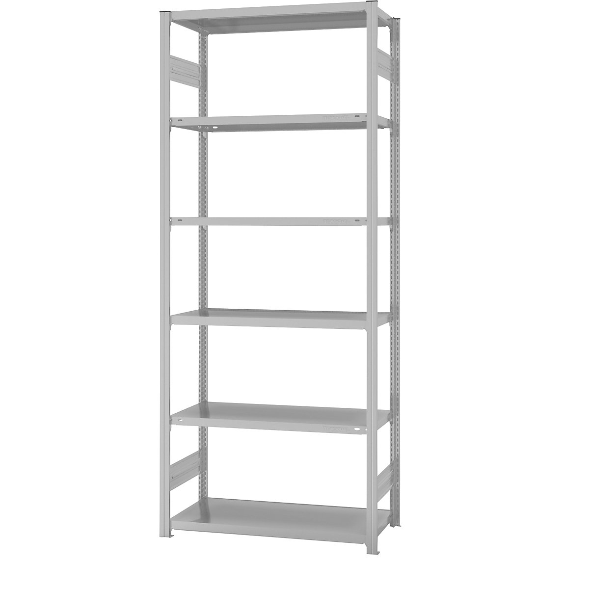 Raft cu inserare, construcție ușoară – eurokraft pro, cu două laturi, î. x lăț. x ad. 2500 x 1000 x 500 mm, gri, raft de bază-6