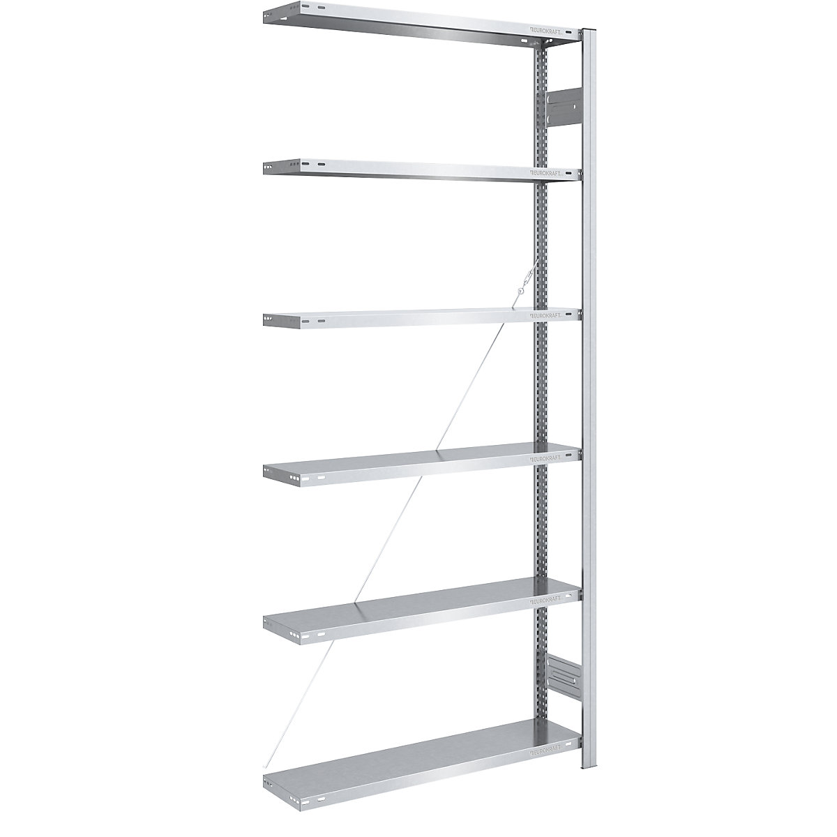 Raft cu inserare, construcție ușoară – eurokraft pro, unilateral, î. x lăț. x ad. 2500 x 1000 x 300 mm, zincat, raft adițional-101