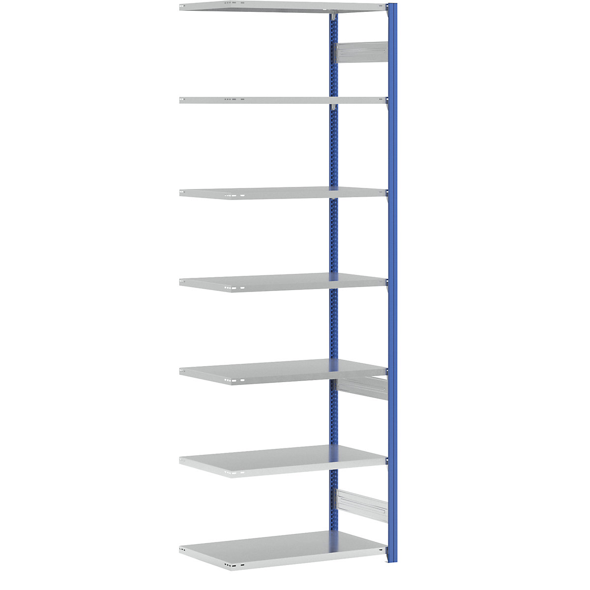 Raft cu inserare, construcție ușoară – eurokraft pro, unilateral, î. x lăț. x ad. 3000 x 1000 x 600 mm, albastru/gri, raft adițional-201