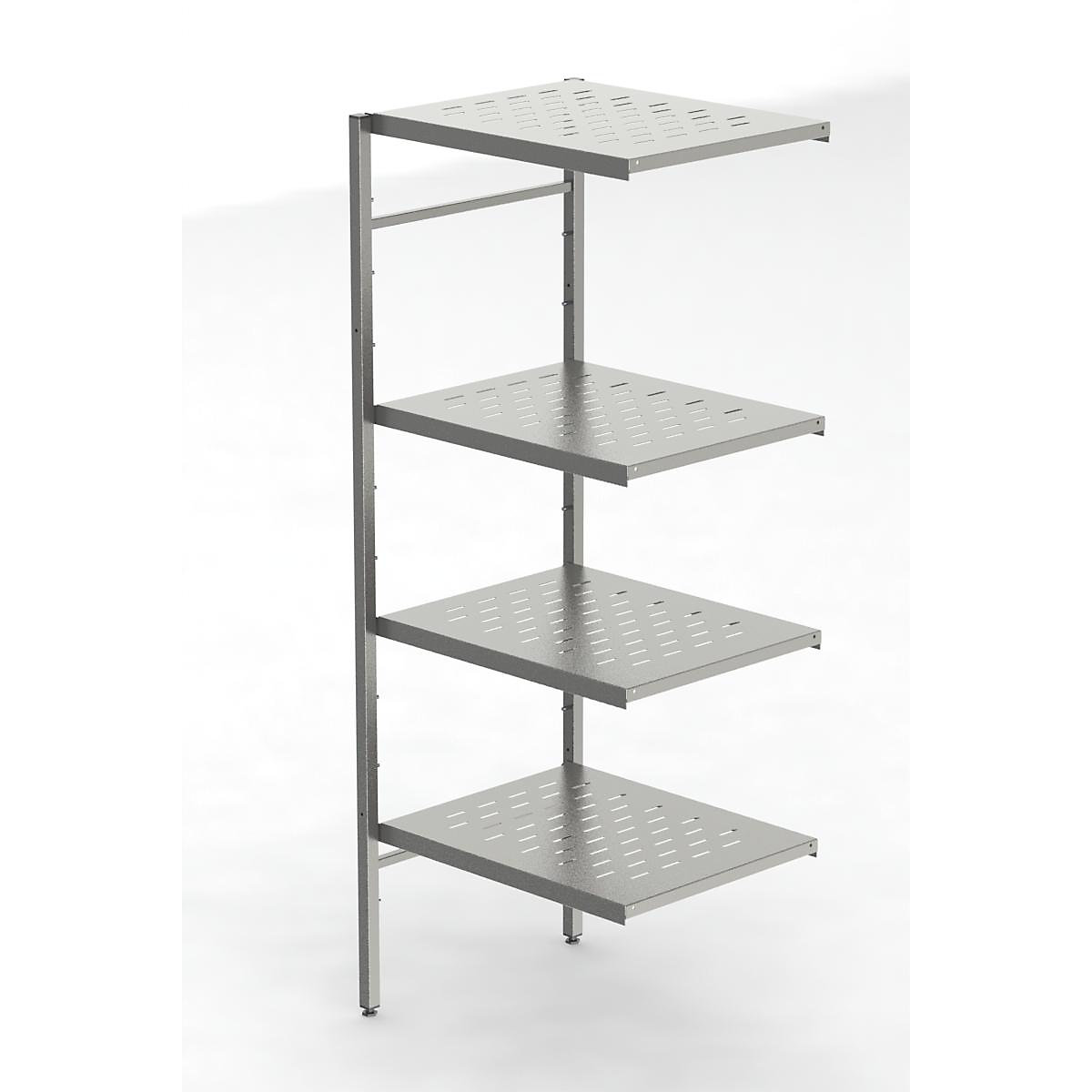 Raft cu inserare din inox, 4 polițe perforate (Imagine produs 3)-2