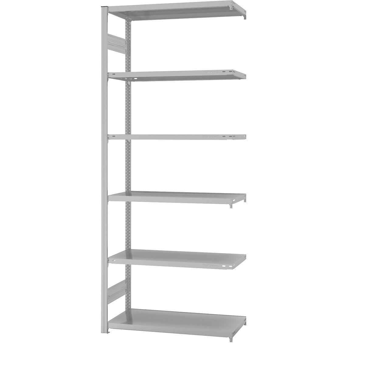 Raft cu inserare pentru depozit, RAL 7035, construcție ușoară – eurokraft pro, înălțime raft 2000 mm, pe două părți, raft adițional, lăț. x ad. 1000 x 500 mm-11