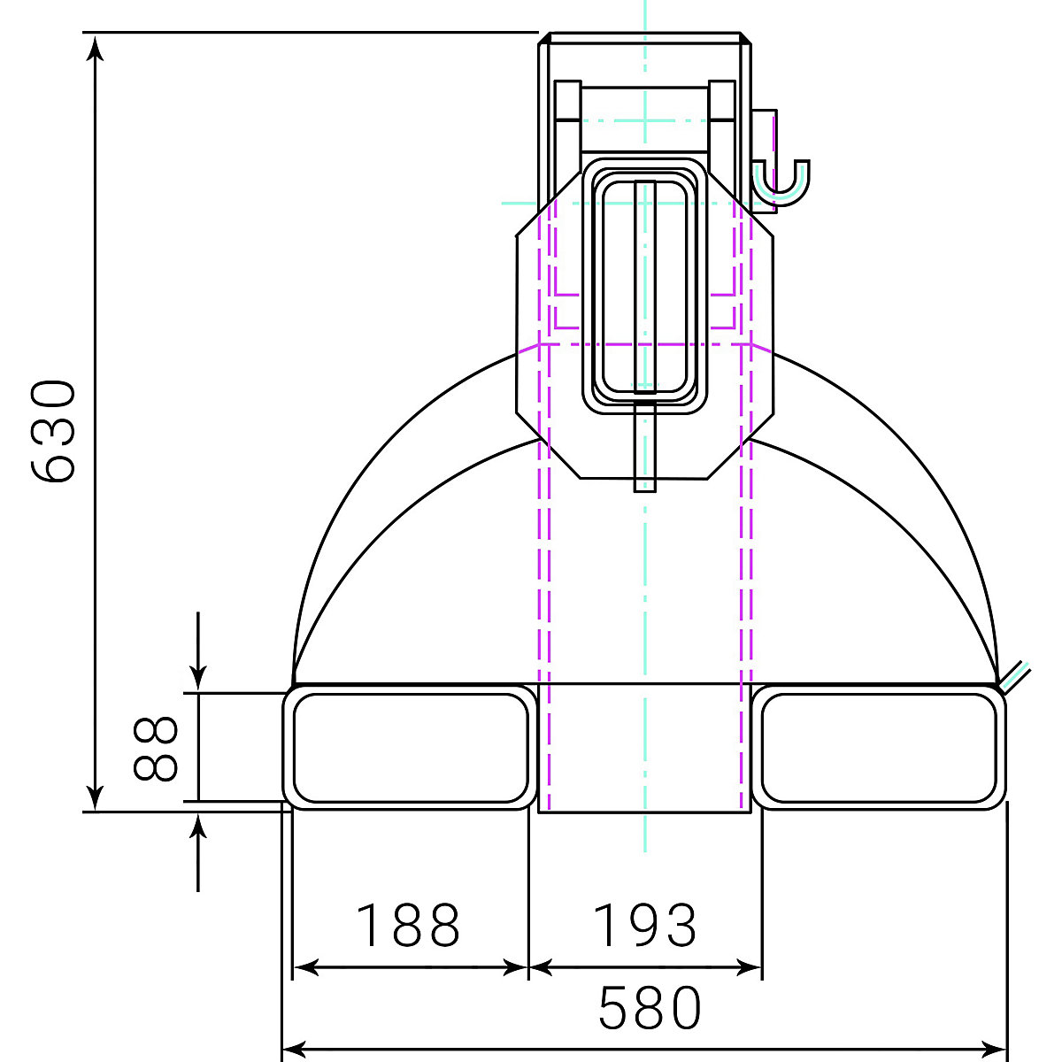 Bracci gru per elevatori a forche – eurokraft pro (Foto prodotto 4)-3