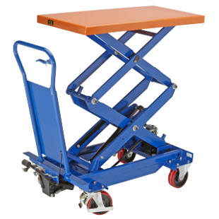 Carrello di sollevamento con pantografo doppio