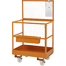 con 2 rotelle pivottanti e 2 a supporto fisso