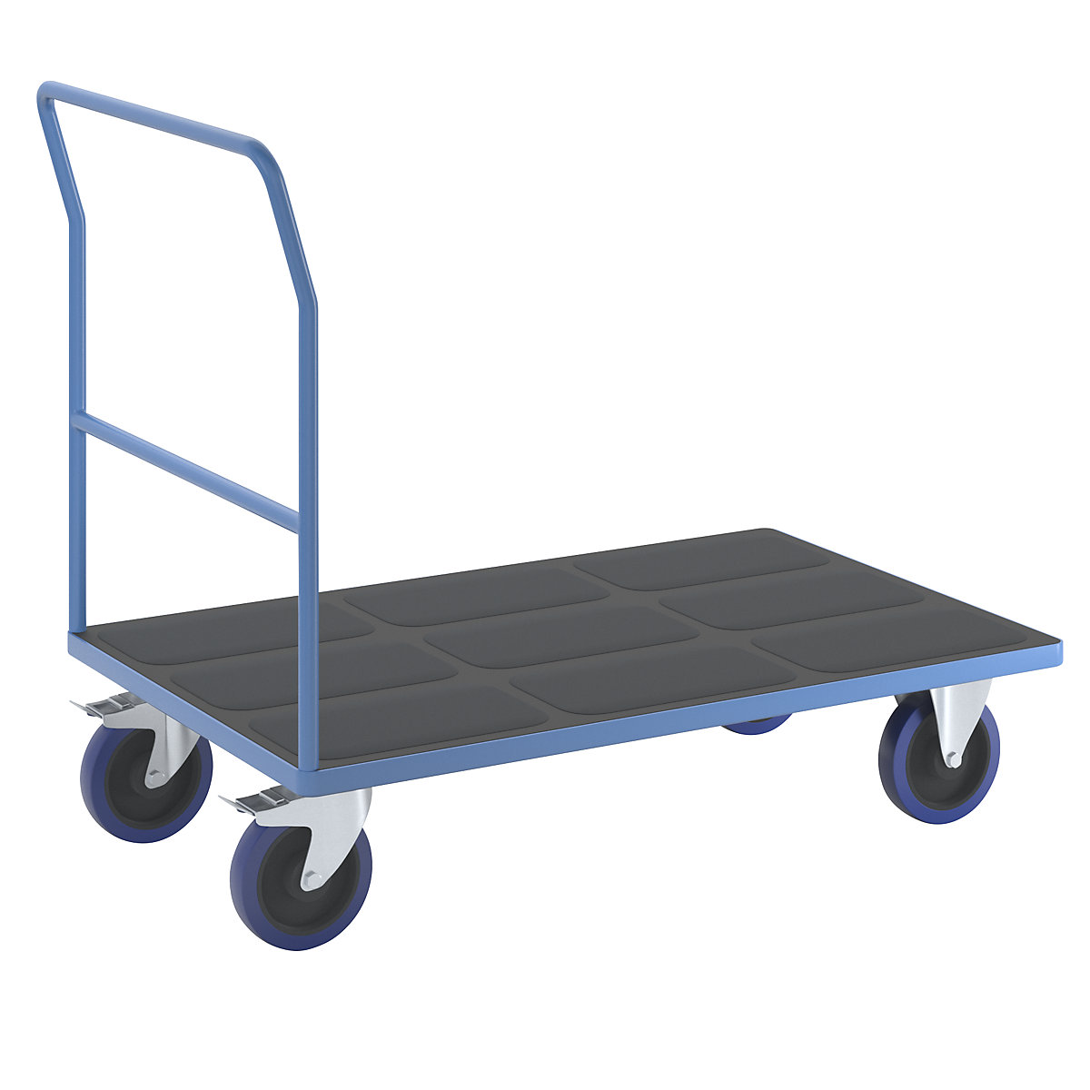 Carrello a pianale con impugnatura tubolare – eurokraft pro