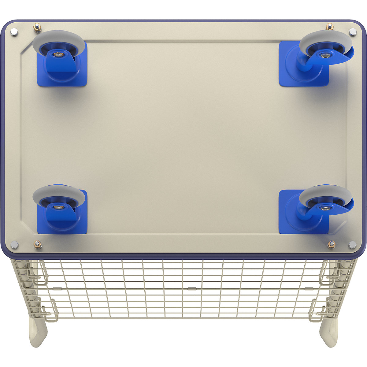 Carrello a pianale, con sponde a griglia – PRESTAR (Foto prodotto 3)-2