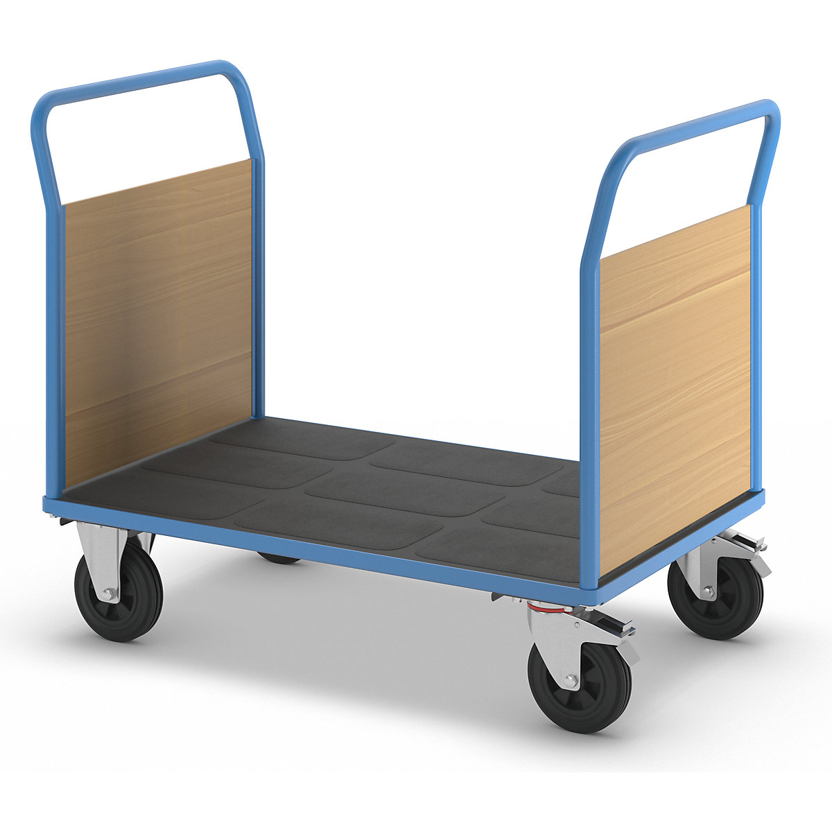 Carrello a pianale con sponde in legno – eurokraft pro (Foto prodotto 4)-3