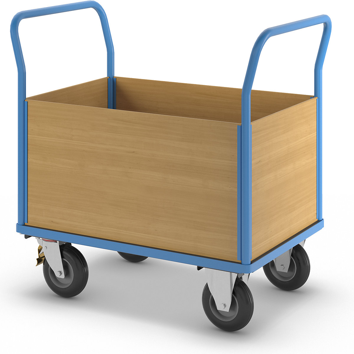 Carrello a pianale con sponde in legno – eurokraft pro (Foto prodotto 10)-9