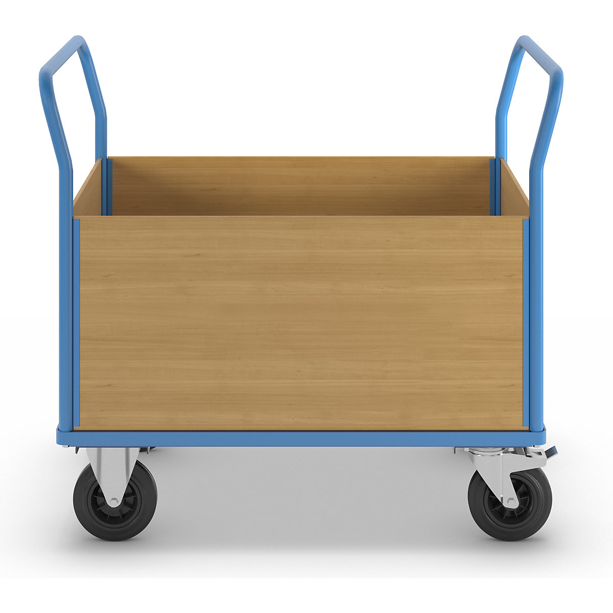 Carrello a pianale con sponde in legno – eurokraft pro (Foto prodotto 5)-4