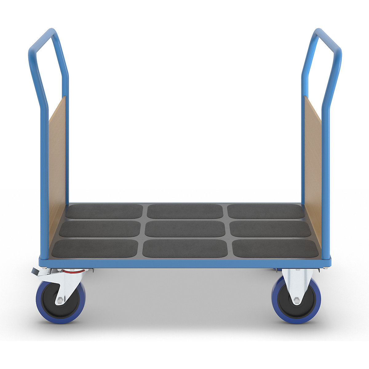Carrello a pianale con sponde in legno – eurokraft pro (Foto prodotto 2)-1