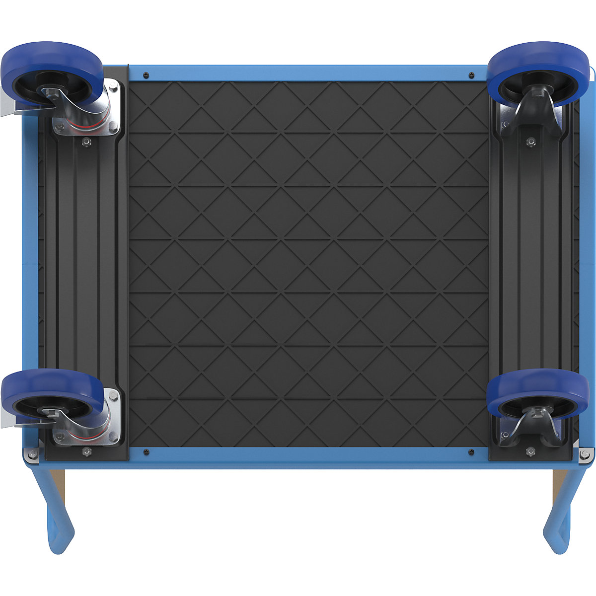 Carrello a pianale con sponde in legno – eurokraft pro (Foto prodotto 3)-2