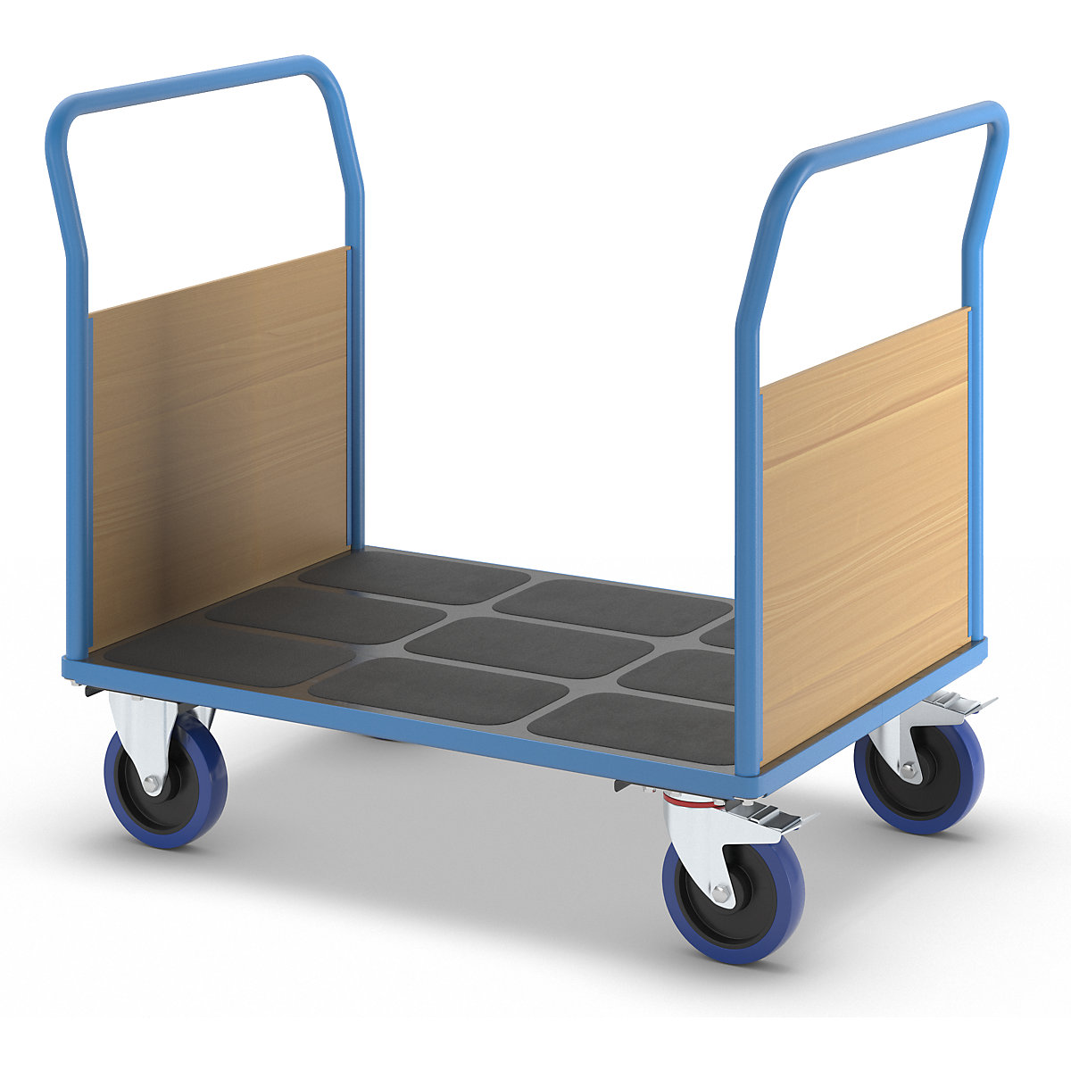 Carrello a pianale con sponde in legno – eurokraft pro (Foto prodotto 4)-3