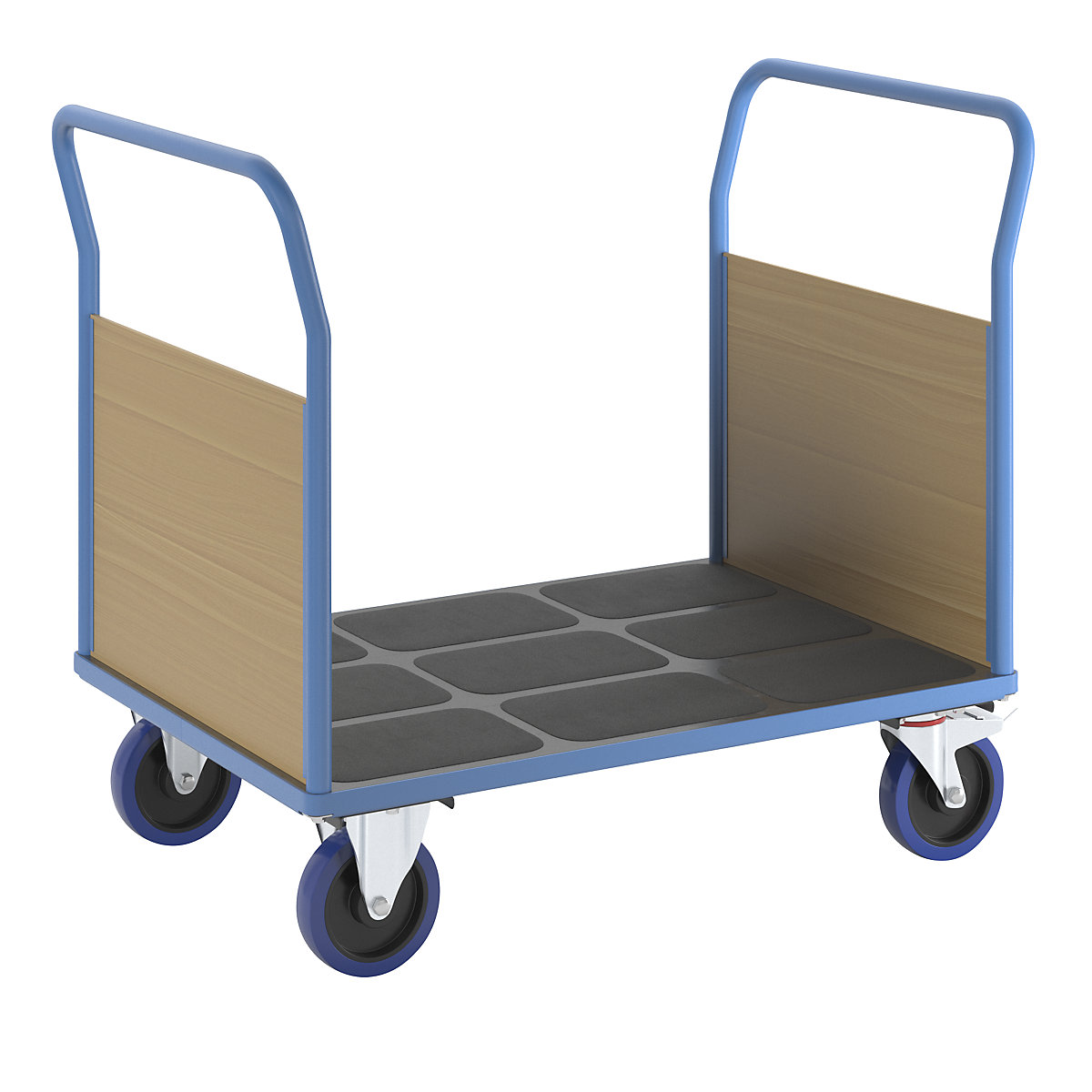 Carrello a pianale con sponde in legno – eurokraft pro