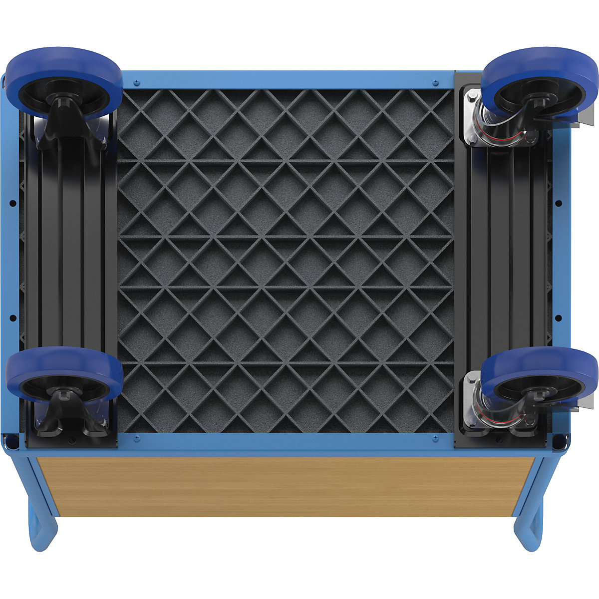 Carrello a pianale con sponde in legno – eurokraft pro (Foto prodotto 3)-2