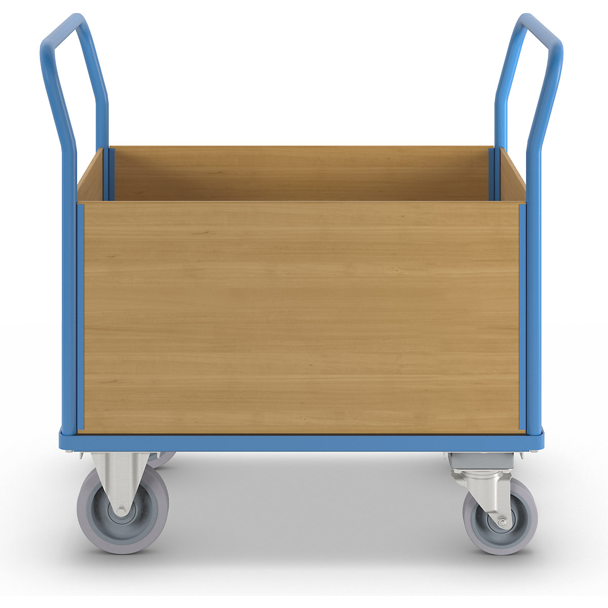 Carrello a pianale con sponde in legno – eurokraft pro (Foto prodotto 2)-1