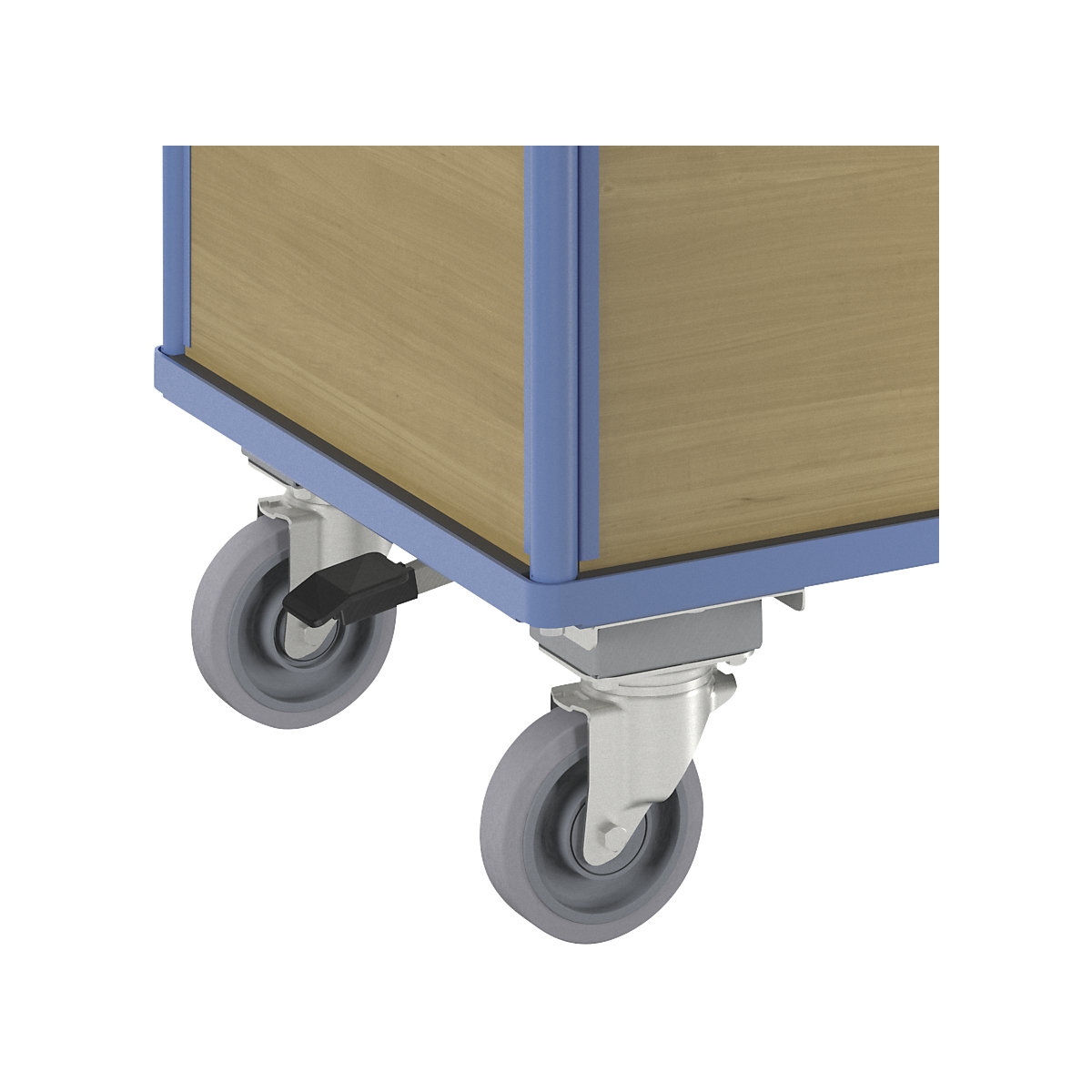 Carrello a pianale con sponde in legno – eurokraft pro (Foto prodotto 5)-4