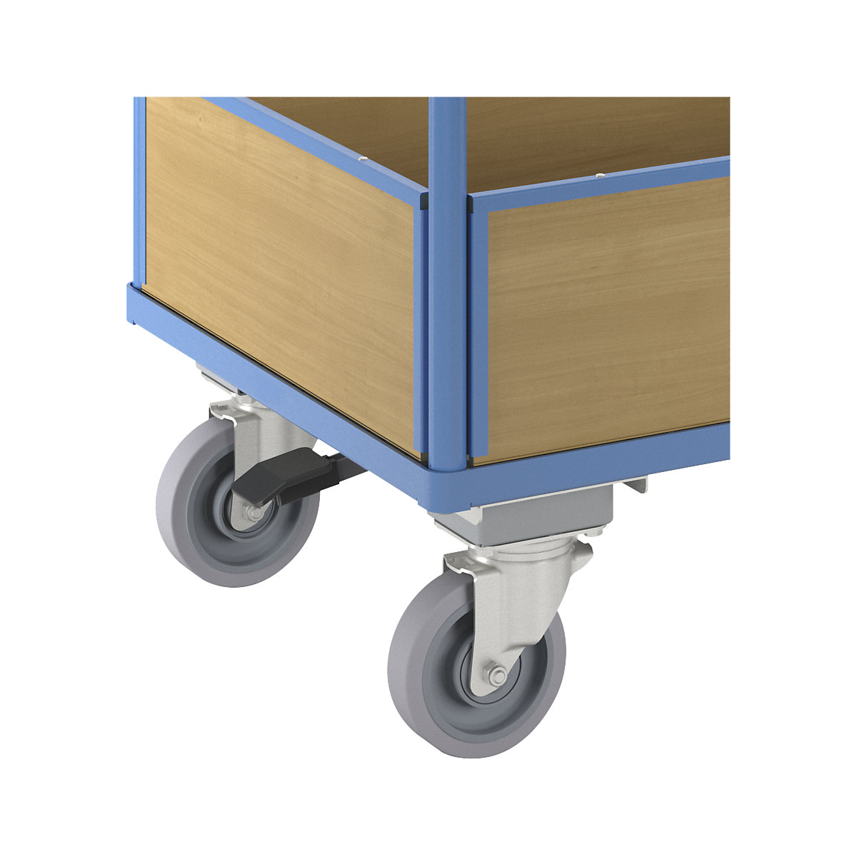 Carrello a pianale con sponde in legno – eurokraft pro (Foto prodotto 6)-5